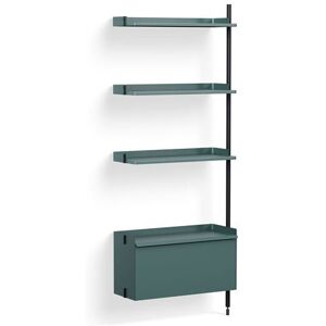 HAY Pier System 130 Add-On 80x209 cm - PS Blue Steel/Black Anodised Profiles