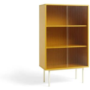 HAY Colour Cabinet Tall w. Glass Doors 75x39x130 cm - Yellow