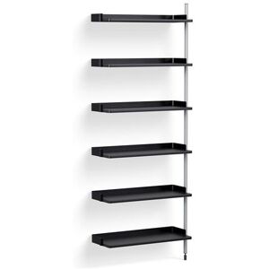 HAY Pier System 100 Add-On 80x209 cm - PS Black Steel/Clear Anodised Profiles