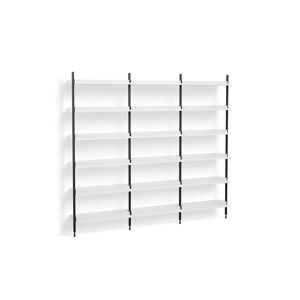 HAY Pier System 103 3 Columns 242x209 cm - PS White Steel/Black Anodised Profiles