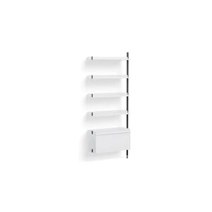 HAY Pier System 120 Add-On 80x209 cm - PS White Steel/Black Anodised Profiles