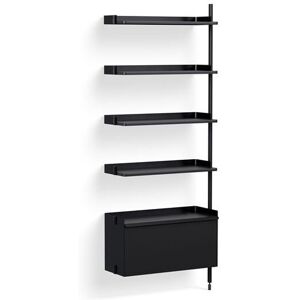 HAY Pier System 120 Add-On 80x209 cm - PS Black Steel/Black Anodised Profiles