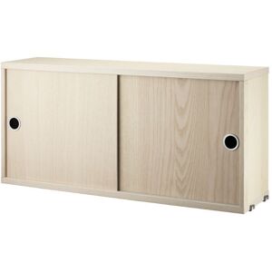 String Furniture Cabinet With Sliding Doors B: 78 cm - Ash