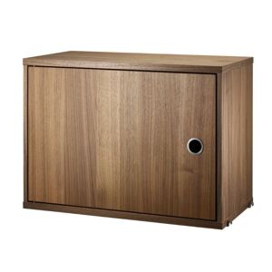 String Furniture Cabinet With Swing Door 58x42 cm - Walnut