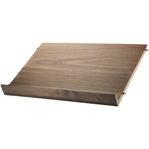 String Furniture Magazine Shelf Solid B: 58 cm - Walnut