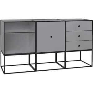 Audo Copenhagen Frame Sideboard Trio 49 147x42 cm - Dark Grey