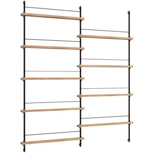 Moebe Magazine Shelving 188x162 cm - Oak/Black