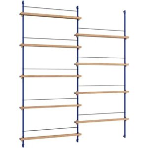 Moebe Magazine Shelving 188x162 cm - Oak/Deep Blue