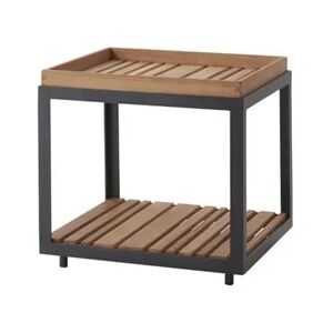 Cane-line Outdoor Level Sofabord Lille 48x48 cm - Lava Grey/Teak