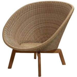 Cane-line Outdoor Peacock Loungestol SH: 34 cm - Teak/Natural