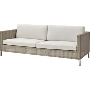 Cane-line Outdoor Connect 3 Pers. Sofa ink. Hynder L: 213 cm - Taupe/Hvid