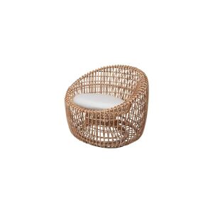 Cane-line Indoor Nest Rund Stol SH: 38 cm - Natural Rattan/Natté White