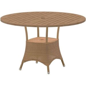 Cane-line Outdoor Lansing Havebord Ø: 120 cm - Natural/Teak