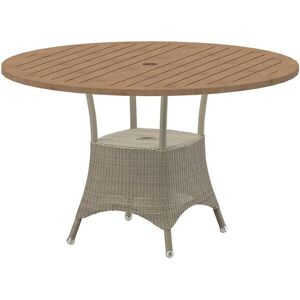 Cane-line Outdoor Lansing Havebord Ø: 120 cm - Taupe/Teak