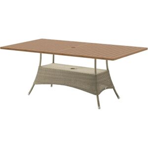 Cane-line Outdoor Lansing Havebord 180x100 cm - Taupe/Teak