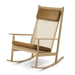 Warm Nordic Swing Rocking Chair H: 103 cm - Oak/Cognac