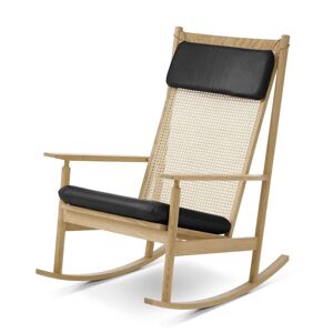 Warm Nordic Swing Rocking Chair H: 103 cm - Oak/Black