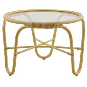 Sika Design Sika-Design Charlottenborg Exterior Sofabord Ø: 69 cm - Natur Alu-Rattan/Glas