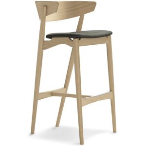 Sibast Furniture No 7 Bar Stool SH: 75 cm - Soap Oak / Remix 133 Dark Grey