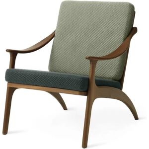 Warm Nordic Lean Back Lounge Chair SH: 41 cm - Teak/Petrol/Sage