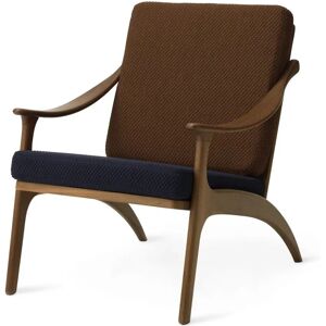 Warm Nordic Lean Back Lounge Chair SH: 41 cm - Teak/Blue/Brown