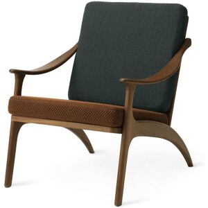 Warm Nordic Lean Back Lounge Chair SH: 41 cm - Teak/Brown/Petrol