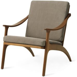 Warm Nordic Lean Back Lounge Chair SH: 41 cm - Teak/Seppia