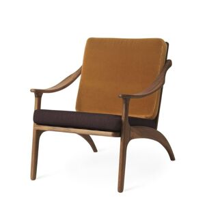 Warm Nordic Lean Back Lounge Chair SH: 41 cm - Teak/Amber/Brown