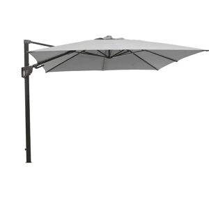 Cane-line Outdoor Hyde Luxe Tilt Parasol 300x300 cm - Light Grey inkl. Hyde Luxe Parasolfod M. Hjul - Matt Grey Granite