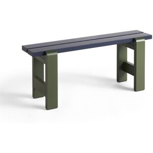 HAY Weekday Bench Duo B: 111 cm - Steel Blue Benchtop/Olive Frame