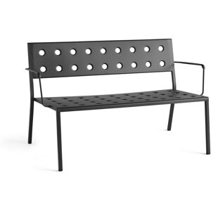 HAY Balcony Lounge Bench W. Arm L: 121,5 cm - Anthracite