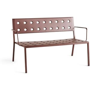 HAY Balcony Lounge Bench W. Arm L: 121,5 cm - Iron Red