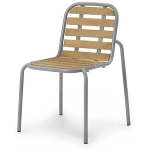 Normann Copenhagen Outdoor Vig Robinie Stol SH: 46 cm - Grå/Olieret Træ