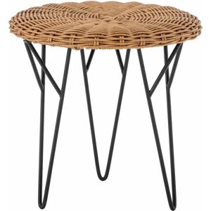 Bloomingville Roccas Sofabord Ø: 46 cm - Brun/Polyrattan