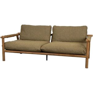 Cane-line Outdoor Sticks 2-Seater Sofa B: 194 cm - Teak/Turmeric Yellow