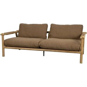 Cane-line Outdoor Sticks 2-Seater Sofa B: 194 cm - Teak/Umber Brown