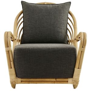 Sika Design Sika-Design Charlottenborg Exterior Loungestol H: 74 cm - Natural Alu-Rattan/Tempotest Black