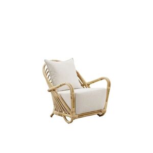 Sika Design Sika-Design Charlottenborg Lænestol H: 74 cm - Natural Rattan/Tempotest White