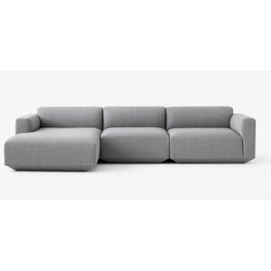 &Tradition Develius 3. Pers Sofa m. Chaiselong L: 309 cm - Ruskin Zirconium