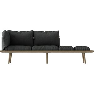 Umage Lounge Around 3-personers Sofa 43x233x75 cm - Mørk Eg Stel / Mørkegrå Polyester