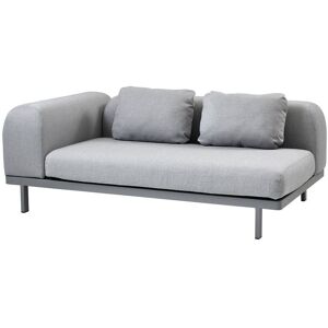 Cane-line Outdoor Spacer 2 Pers. Sofa inkl. Sæde- og Ryghynde L: 180 cm - Light Grey/Light Grey