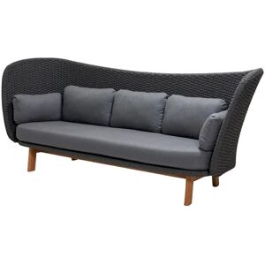 Cane-line Outdoor Peacock Wing 3pers. sofa - Dark Grey