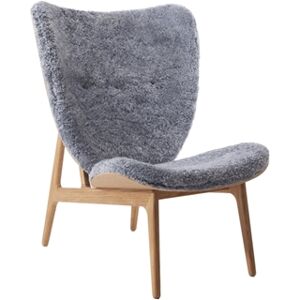 NORR11 Elephant Lounge Chair Sheepskin SH: 38 cm - Natural Oak/Graphite