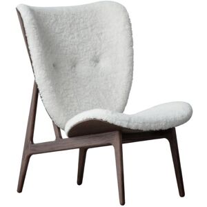 NORR11 Elephant Lounge Chair Sheepskin SH: 38 cm - Dark Smoked Oak/Off-White