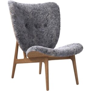 NORR11 Elephant Lounge Chair Sheepskin SH: 38 cm - Light Smoked Oak/Sheepskin Graphite