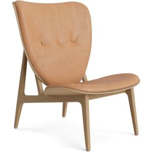 NORR11 Elephant Lounge Chair Leather SH: 38 cm - Natural Oak/Dunes Camel 21004