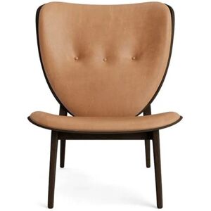 NORR11 Elephant Lounge Chair Leather SH: 38 cm - Dark Smoked Oak/Dunes Camel 21004