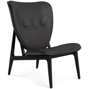 NORR11 Elephant Lounge Chair Leather SH: 38 cm - Black Oak/Dunes Anthracite 21003