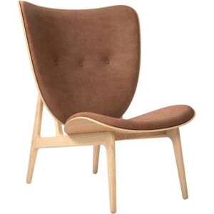 NORR11 Elephant Lounge Chair Leather SH: 38 cm - Natural Oak/Dunes Rust 21002