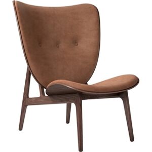 NORR11 Elephant Lounge Chair Leather SH: 38 cm - Dark Smoked Oak/Dunes Rust 21002